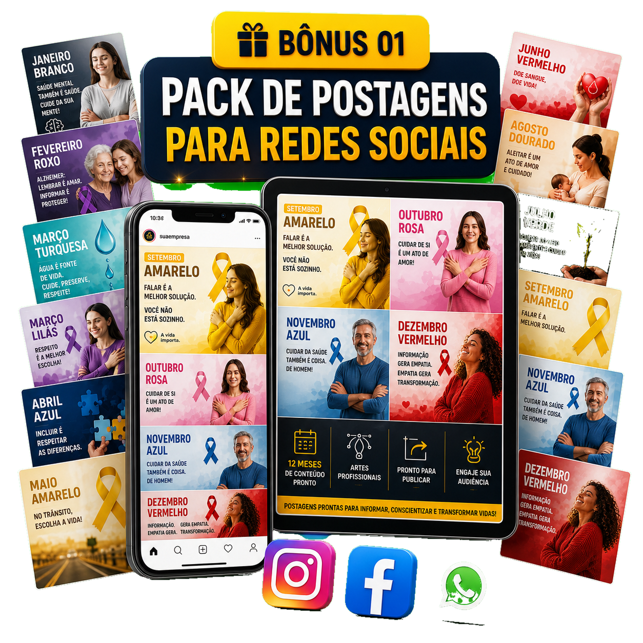 Bônus 01 — pack de postagens para redes sociais