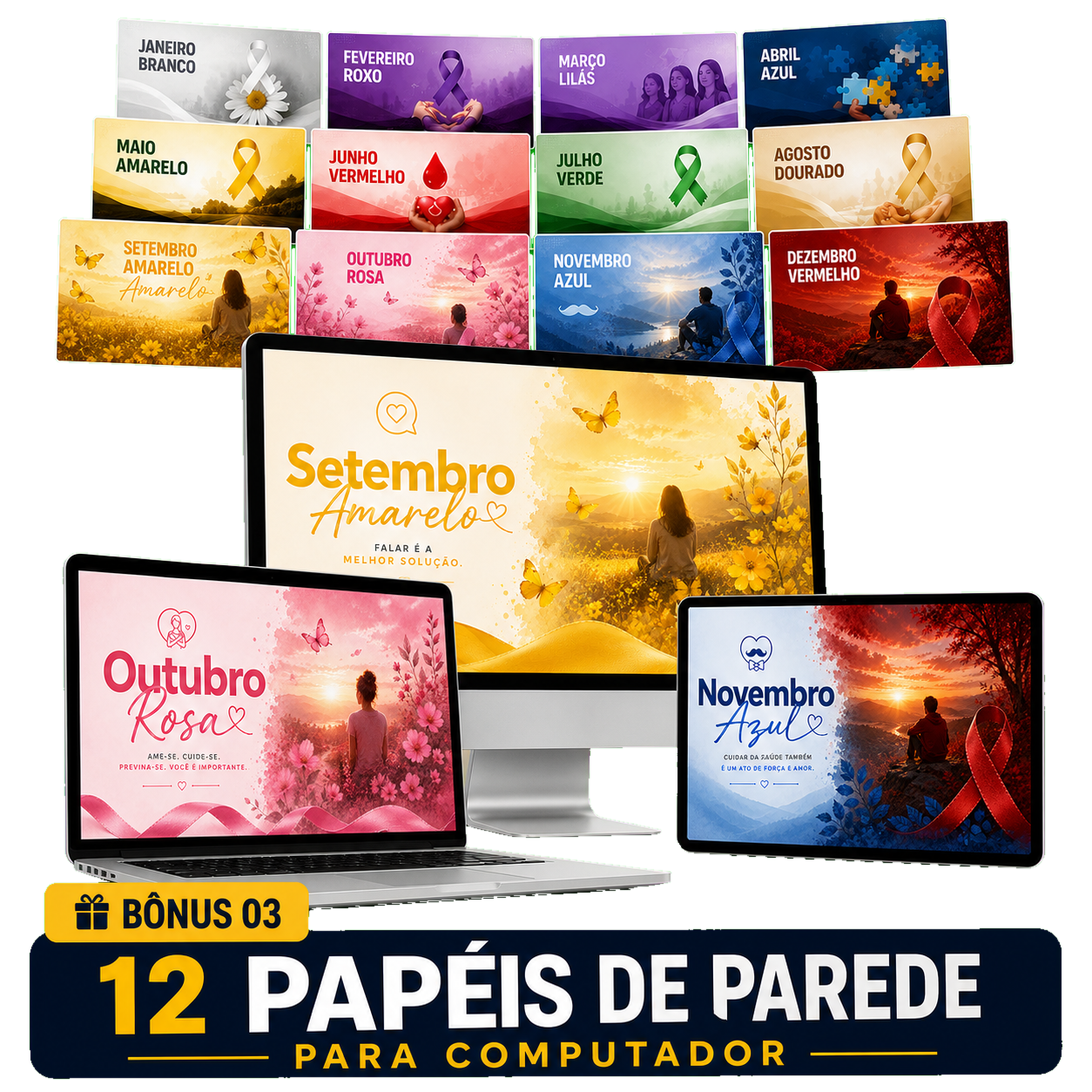 Bônus 03 — 12 papéis de parede para computador